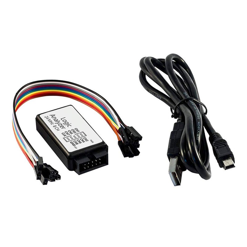 KeeYees USB Logic Analyzer Device with 12PCS 6 Colors Test Hook Clip Set USB Cable 24MHz 8CH 8 Channel UART IIC SPI Debug for Arduino FPGA M100 SCM - Image 5